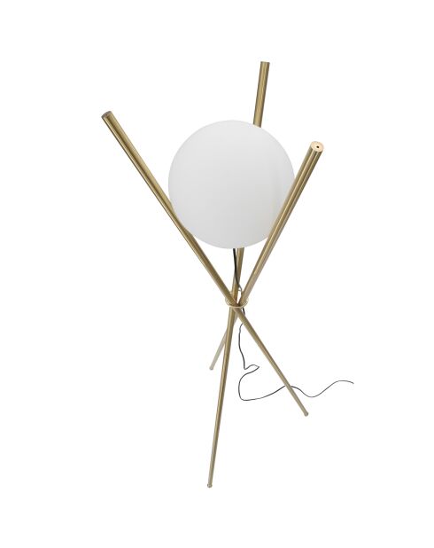 Lampadaire Glamy doré/blanc - 155x55x55 cm