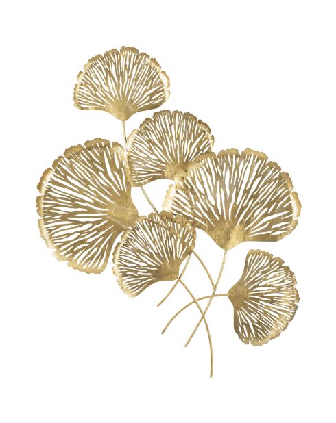 Décoration murale Iris dorée - 101x75x5.5 cm