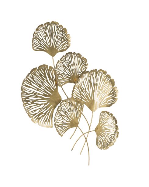 Décoration murale Iris dorée - 101x75x5.5 cm