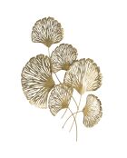 Décoration murale Iris dorée - 101x75x5.5 cm