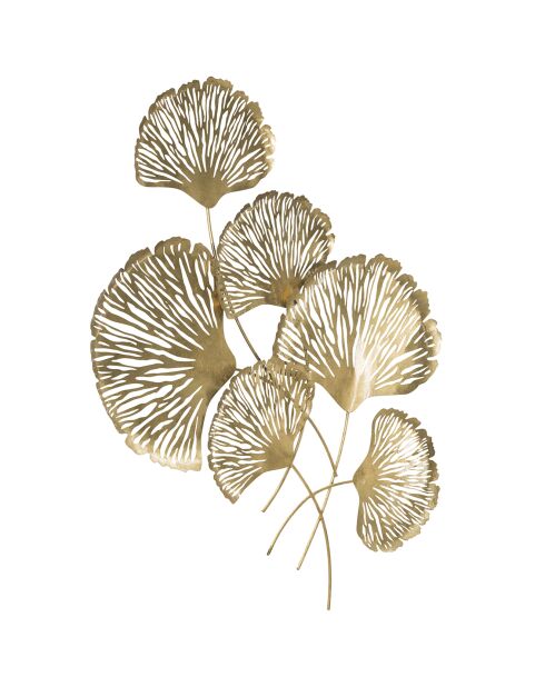 Décoration murale Iris dorée - 101x75x5.5 cm