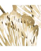 Décoration murale Iris dorée - 101x75x5.5 cm