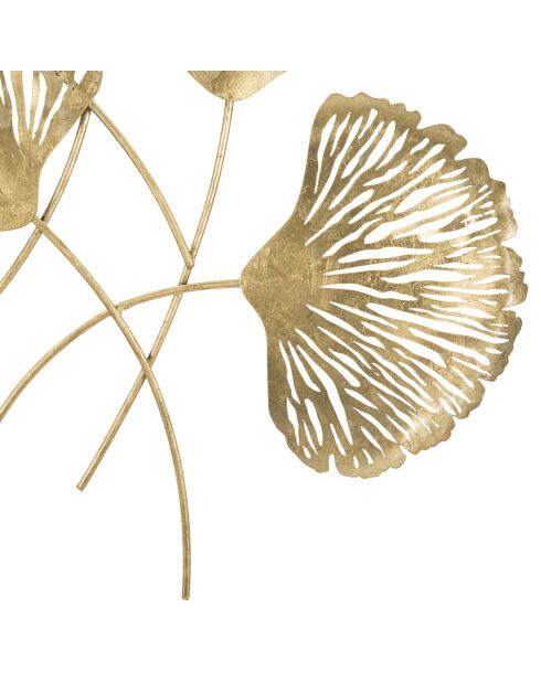 Décoration murale Iris dorée - 101x75x5.5 cm