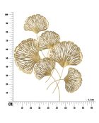 Décoration murale Iris dorée - 101x75x5.5 cm