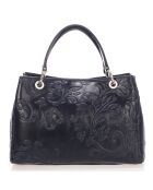 Sac à main en Cuir Alma bleu - 30x14x42 cm