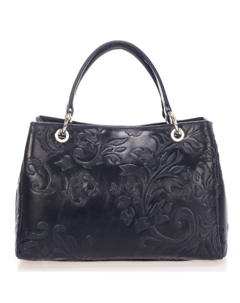 Sac à main en Cuir Alma bleu - 30x14x42 cm