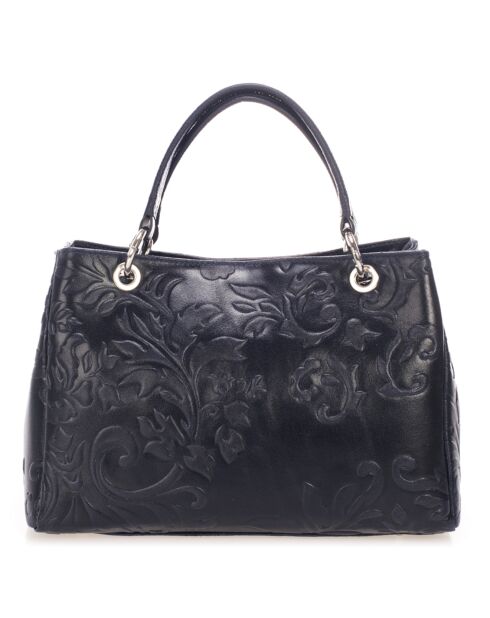 Sac à main en Cuir Alma bleu - 30x14x42 cm