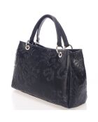 Sac à main en Cuir Alma bleu - 30x14x42 cm