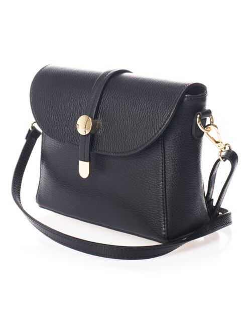 Adore Schultertasche aus schwarzem Leder - 25x8x19 cm