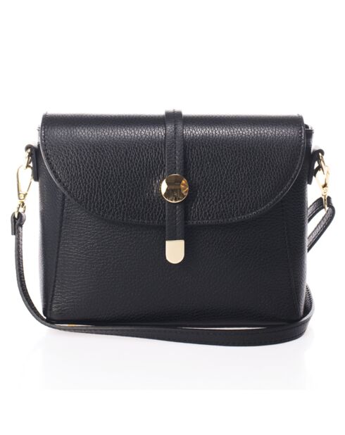 Adore Schultertasche aus schwarzem Leder - 25x8x19 cm