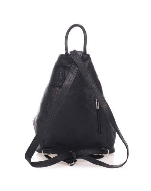 Sac à dos en Cuir Cait noir - 35x14x42 cm