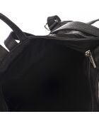 Sac à dos en Cuir Cait noir - 35x14x42 cm