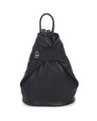 Sac à dos en Cuir Cait noir - 35x14x42 cm