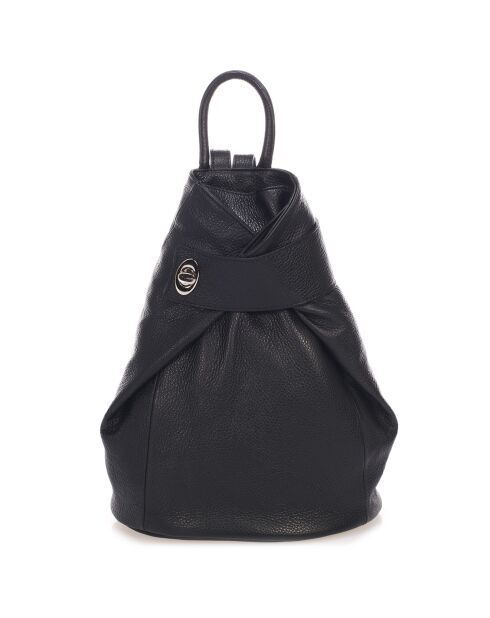 Sac à dos en Cuir Cait noir - 35x14x42 cm