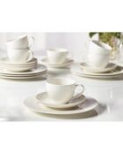 6 Sous-tasses à café en Porcelaine Basic blanches - D.14.7 cm
