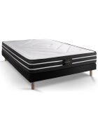 Ensemble Exclusive Matelas & Sommier noir - 140x190 cm