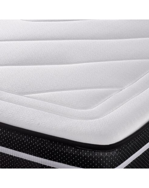 Exklusives schwarzes Matratzen- und Boxspring-Set, 160 x 200 cm