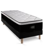 Ensemble Suite Matelas Ressorts ensachés à mémoire de forme 5 zones & Sommier noir - 90x190 cm