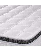 Ensemble Supérieur Matelas Mémoire de forme 3 zones & Sommier noir - 90x200 cm