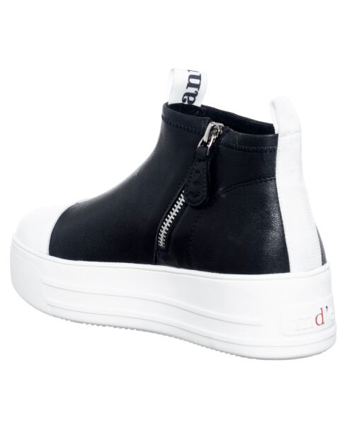 Boots en Cuir Pam noires - Talon 4.5 cm