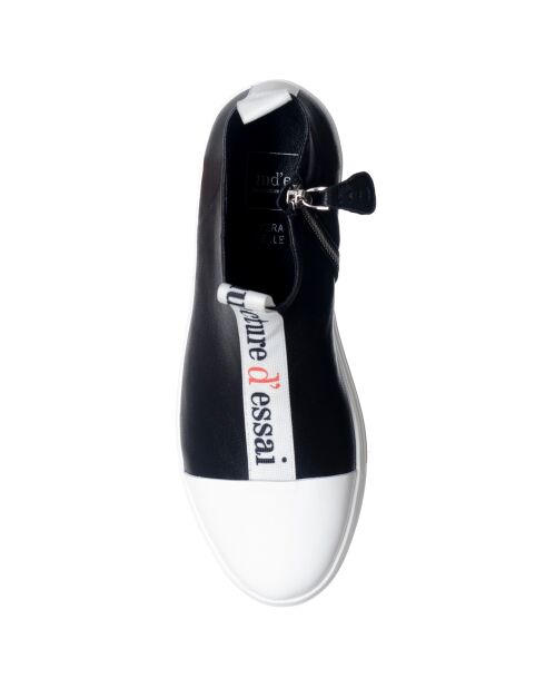 Boots en Cuir Pam noires - Talon 4.5 cm