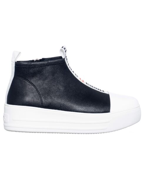 Boots en Cuir Pam noires - Talon 4.5 cm