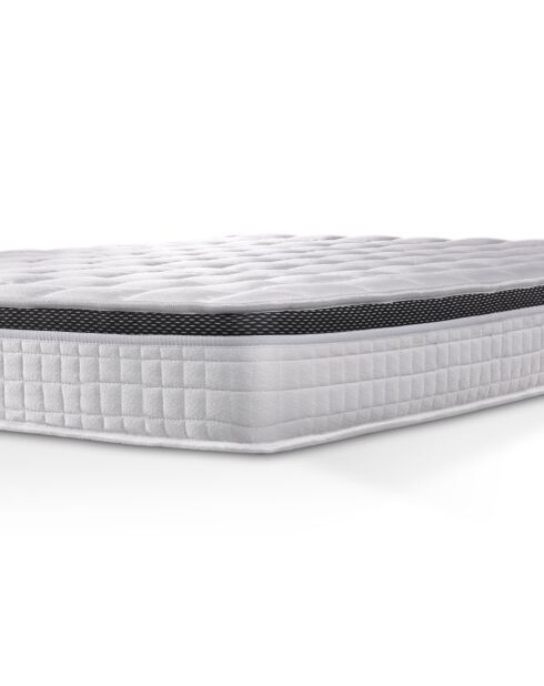 Ensemble Supérieur Matelas Mémoire de forme 3 zones & 2 Sommiers noir - 2x100x200 cm