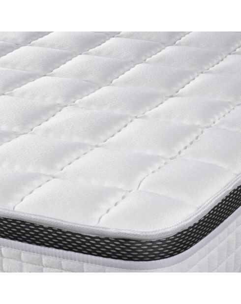 Superior set traagschuimmatras met 3 zones en 2 zwarte onderstellen - 2x80x200 cm