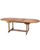 Table ovale extensible Maeva Bois Huilé - 180/240x100x75 cm