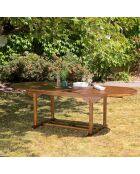 Table ovale extensible Maeva Bois Huilé - 180/240x100x75 cm