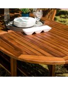 Table ovale extensible Maeva Bois Huilé - 180/240x100x75 cm