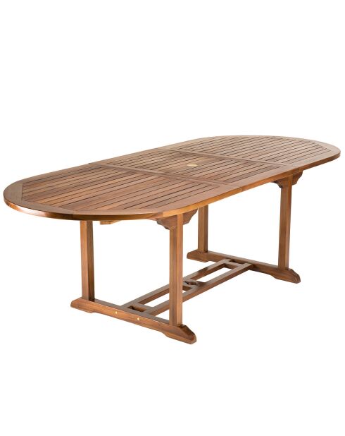 Maeva Uitschuifbare ovale tafel geolied hout - 180/240x100x75 cm