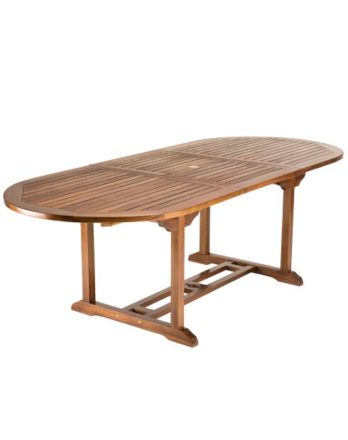 Table ovale extensible Maeva Bois Huilé - 180/240x100x75 cm