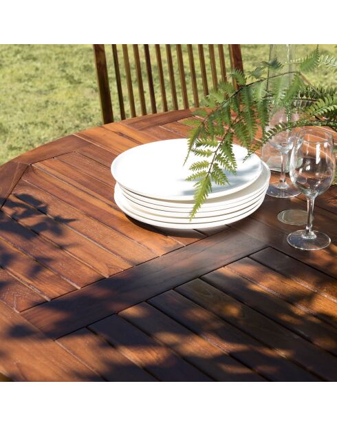 Tavolo Maeva Butterfly - Legno oliato - 120x120x75 cm