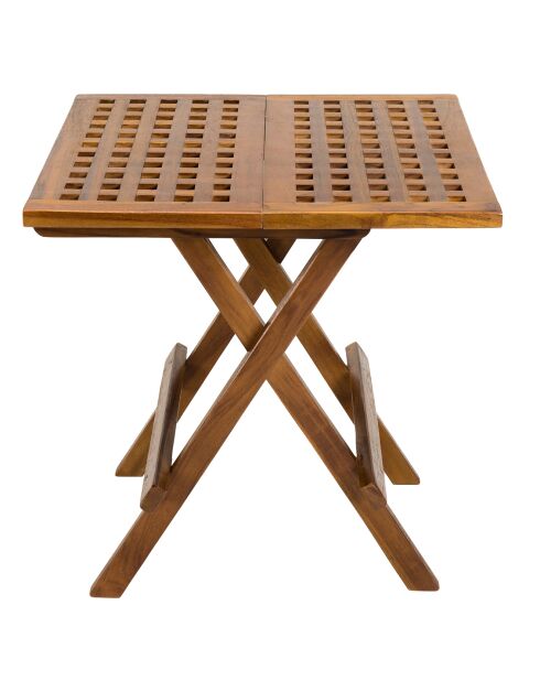 Maeva Quadratischer Picknicktisch, geöltes Holz, 50 x 50 x 50 cm