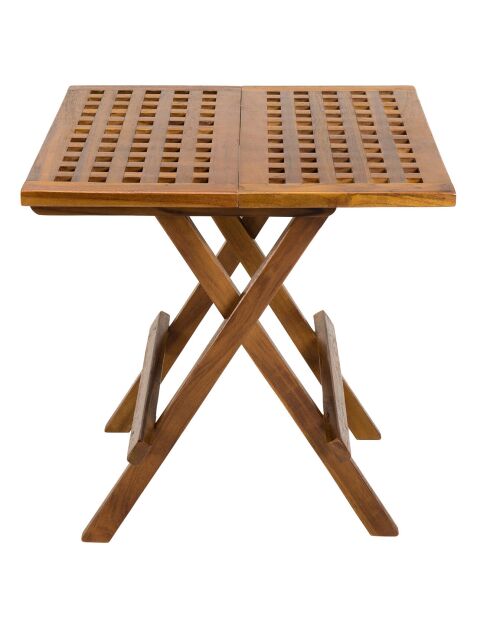 Table pique-nique carrée Maeva Bois Huilé - 50x50x50 cm