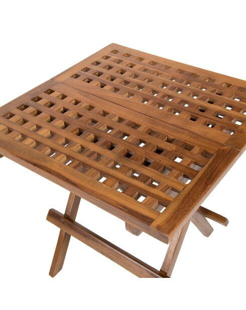 Maeva Quadratischer Picknicktisch, geöltes Holz, 50 x 50 x 50 cm