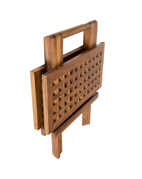 Maeva Quadratischer Picknicktisch, geöltes Holz, 50 x 50 x 50 cm