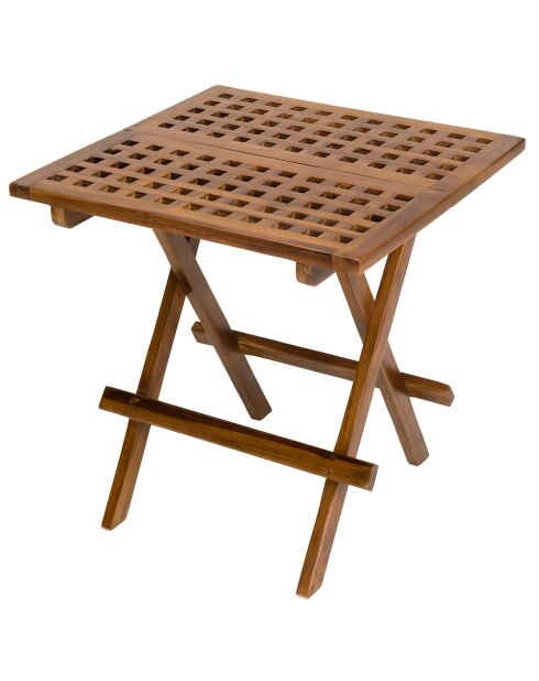 Maeva Quadratischer Picknicktisch, geöltes Holz, 50 x 50 x 50 cm