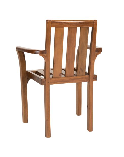 2 Maeva stapelbare fauteuils geolied hout - 60x62x92 cm