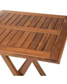 Table carrée pliante Maeva Bois Huilé - 70x70x75.5 cm