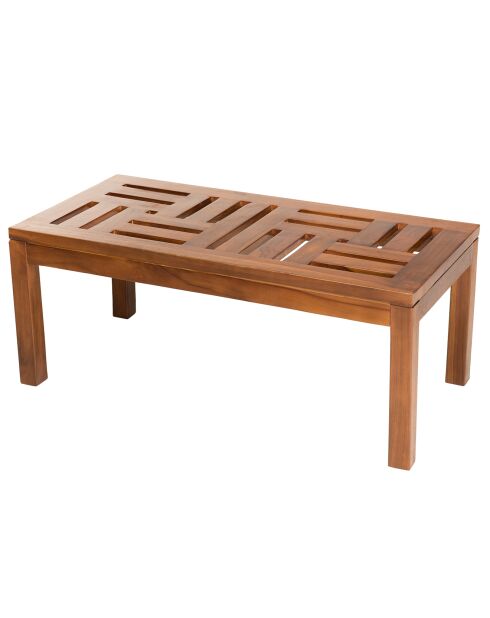 Maeva Couchtisch - Geöltes Holz - 100x50x40 cm