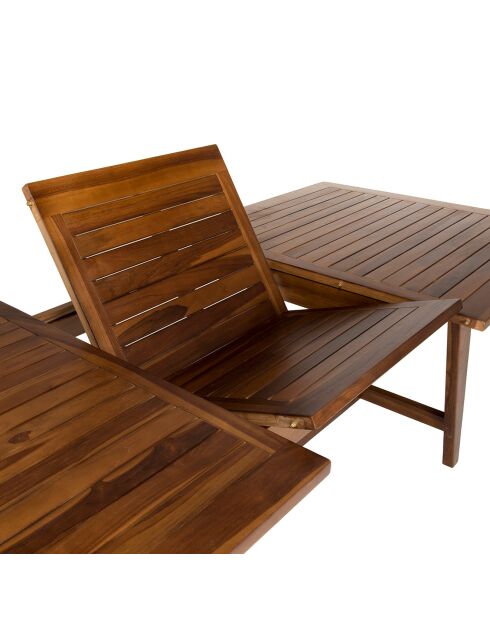 Maeva Ausziehbarer rechteckiger Tisch, geöltes Holz, 180/240x100x75 cm