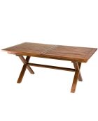 Table rectangulaire pieds croisés extensible Maeva Bois Huilé - 180/240x100x75 cm