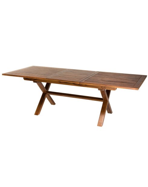 Table rectangulaire pieds croisés extensible Maeva Bois Huilé - 180/240x100x75 cm