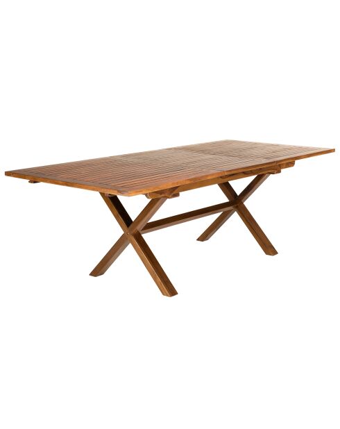 Table rectangulaire pieds croisés extensible Maeva Bois Huilé - 180/240x100x75 cm