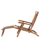 Chaise longue en bois de Teck huilé Maeva Bois Huilé - 58x148x98 cm
