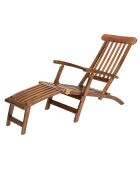 Chaise longue en bois de Teck huilé Maeva Bois Huilé - 58x148x98 cm