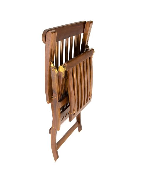 Chaise longue en bois de Teck huilé Maeva Bois Huilé - 58x148x98 cm