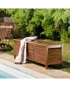 Coffre de piscine en bois de Teck huilé Maeva Bois Huilé - 200x57x65 cm